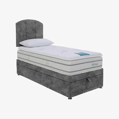 Furniture Village Sleepeezee - GelTouch 3000 End-lift Ottoman Divan Set - Single - Daytona Grey