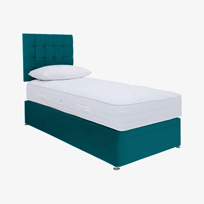 Furniture Village Sleep Story - Ergo 1000 Power Ottoman Divan Set - Single - Plush Atlantic
