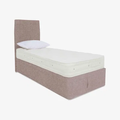 Furniture Village Hypnos - Luxury Firm 2 Ottoman Divan Set - Single - Tweed Rose