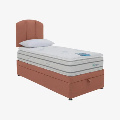 Furniture Village Sleepeezee - GelTouch 3000 End-lift Ottoman Divan Set - Single - Orange