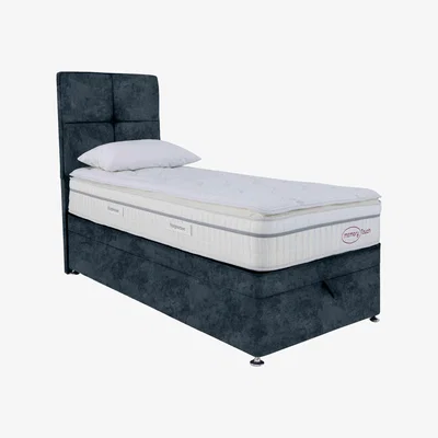 Furniture Village Sleepeezee - Memory Touch 2800 End-lift Ottoman Divan Set - Single - Daytona Ocean