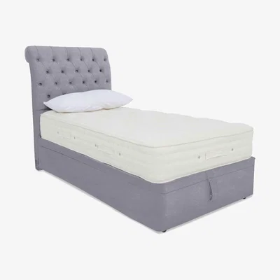 Furniture Village Hypnos - Luxury Firm 3 Ottoman Divan Set - Single - Premium Simply Zinc