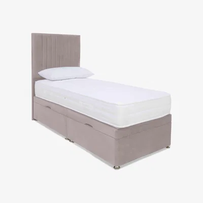 Furniture Village Sleep Story - Firm Gel Manual Side Ottoman Divan Set - Small Single - Plush Lilac