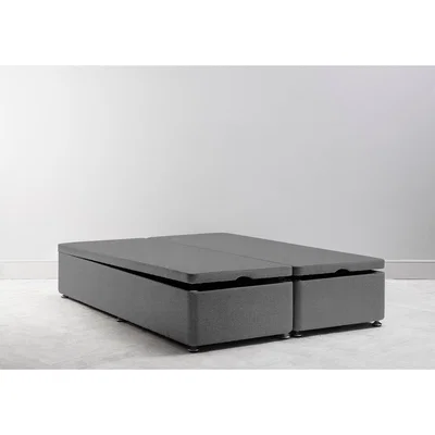 Perch and Parrow Desmond 3' Single Size Storage Divan in Proper Grey