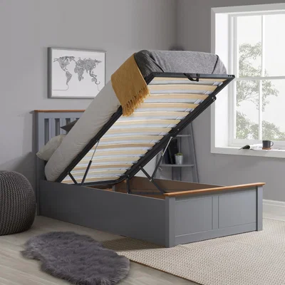 The Range Phoenix Single Storage Ottoman Bed - Grey