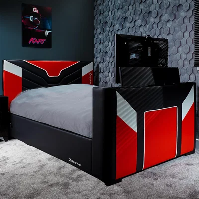 The Range X Rocker Cerberus TV Ottoman Bed - Red / Single