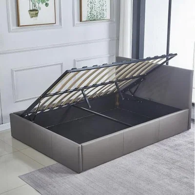 The Range Kosy Koala Single Side Lift Leather Ottoman Bed - Grey