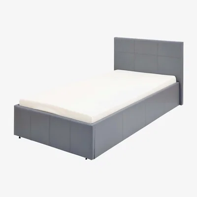 The Range End Lift Ottoman Bed   - Grey PU / Single