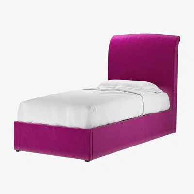 Sofa.com Thea Single Ottoman Bed in Peony Cotton Matt Velvet - sofa.com