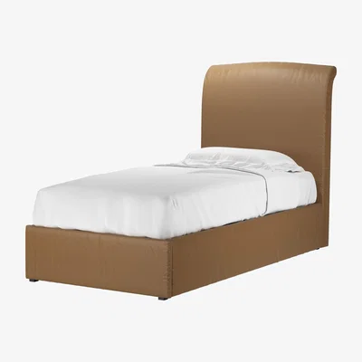 Sofa.com Thea Single Ottoman Bed in Spiced Honey Soft Leather - sofa.com
