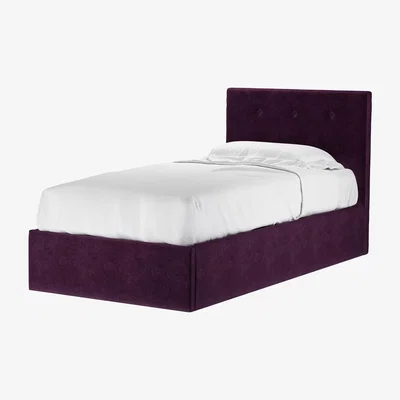 Sofa.com Avery 100cm Single Ottoman Bed in Plum Smart Velvet