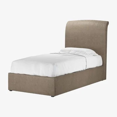 Sofa.com Thea Single Ottoman Bed in Pewter Grain Leather - sofa.com