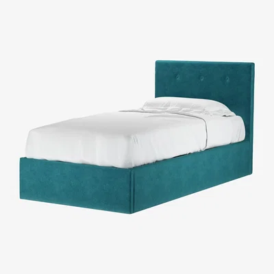 Sofa.com Avery 100cm Single Ottoman Bed in Neptune Smart Velvet