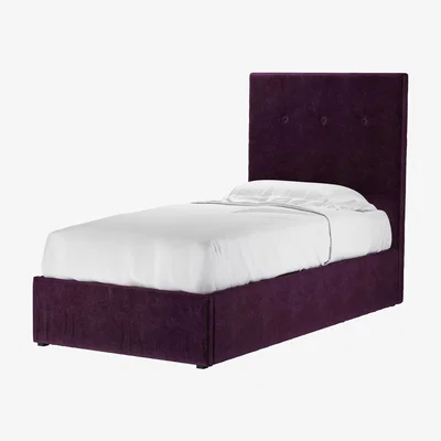 Sofa.com Avery 130cm Single Ottoman Bed in Plum Smart Velvet - sofa.com