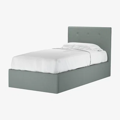 Sofa.com Avery 100cm Single Ottoman Bed in Hidden Cove Brushed Linen Cotton