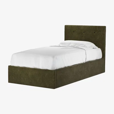 Sofa.com Avery 100cm Single Ottoman Bed in Juniper Aquaclean Clever Chenille