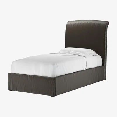 Sofa.com Thea Single Ottoman Bed in Elephant Cotton Matt Velvet - sofa.com