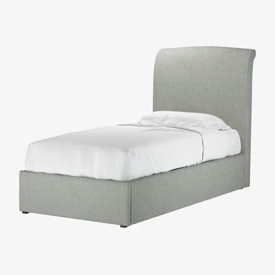 Sofa.com Thea Single Ottoman Bed in Sea Glass Baylee Viscose Linen - sofa.com
