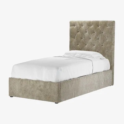 Sofa.com Rosalie 130cm Single Ottoman Bed in Cappuccino Bubble Velvet - sofa.com