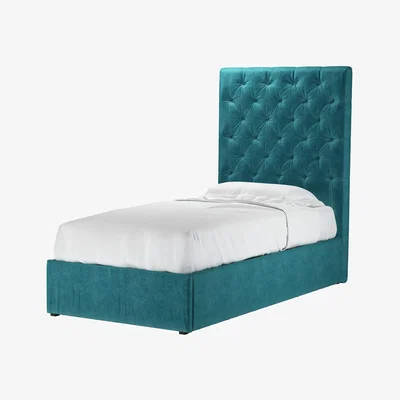 Sofa.com Rosalie 150cm Single Ottoman Bed in Neptune Smart Velvet - sofa.com
