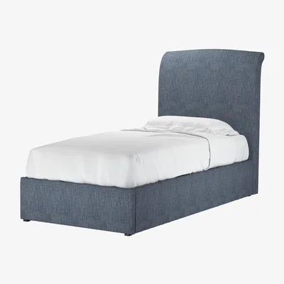 Sofa.com Thea Single Ottoman Bed in Azure Florence Textured Weave