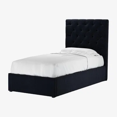 Sofa.com Rosalie 130cm Single Ottoman Bed in Pitch Smart Cotton - sofa.com
