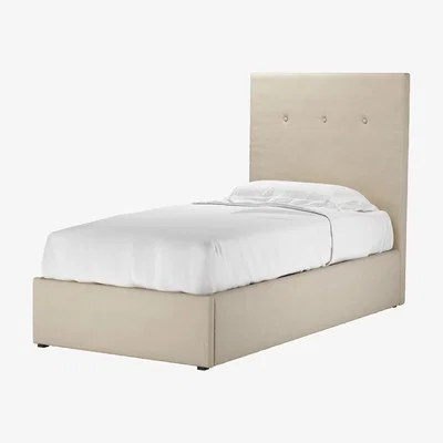 Sofa.com Avery 130cm Single Ottoman Bed in Moon Smart Cotton - sofa.com