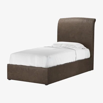 Sofa.com Thea Single Ottoman Bed in Walnut Antique Leather - sofa.com