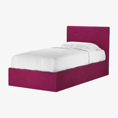 Sofa.com Avery 100cm Single Ottoman Bed in Persian Rose Smart Velvet