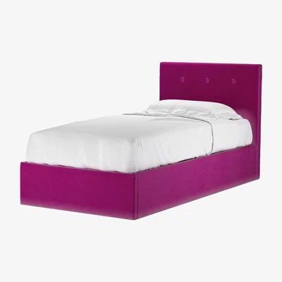 Sofa.com Avery 100cm Single Ottoman Bed in Peony Cotton Matt Velvet