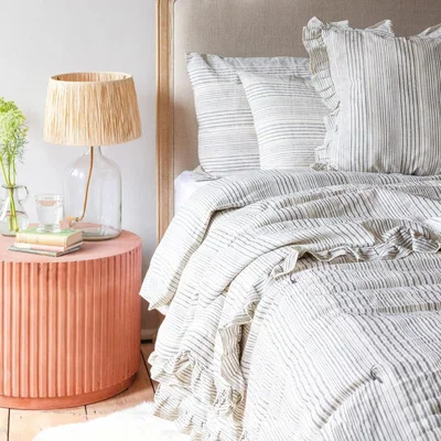 Graham & Green Annika Woven Stripe King Size Duvet Set