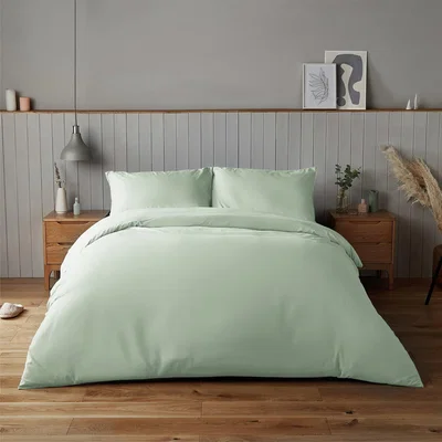 Habitat Silentnight Supersoft Sage Green Duvet Set - King size
