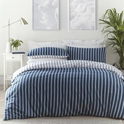 The Range Harvard Stripe Duvet Set - Blue / King