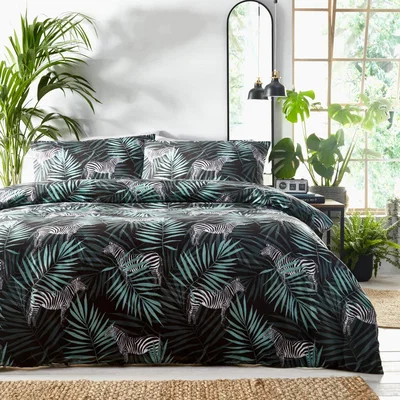 The Range Zebra Duvet Set - Black / King