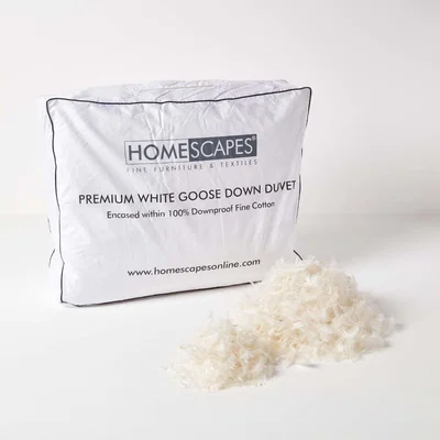 The Range Homescapes Goose Down 9 Tog Duvet - White / King size