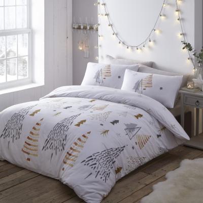 The Range Christmas Trees Duvet Set - Grey / King