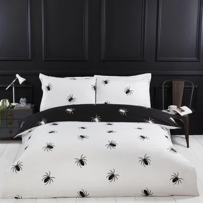 The Range Black Spider Microfibre Duvet Set King Multi - Multi