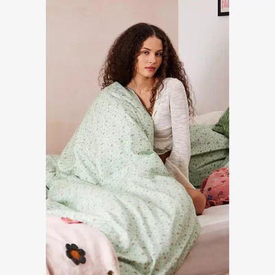 Urban Outfitters Sage Rosie Duvet Set - Mint King at Urban Outfitters