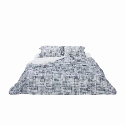 Wolf & Badger Abstract Line Drawing Print Duvet Set - Black Us King Notlabeled