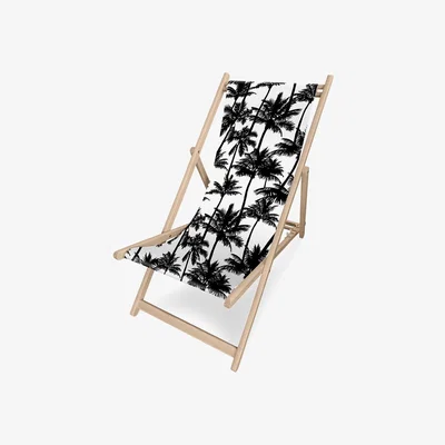 Amara PODEVACHE - On Dirait Le Sud Deck Chair - Black/White