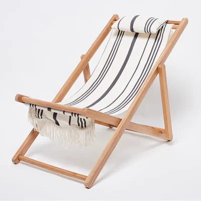 Amara Business & Pleasure Co - Premium Beach Chair - Vintage Black Stripe