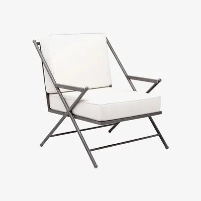 Amara Made Goods - Balta Lounge Chair - Grey/White - Extra Large