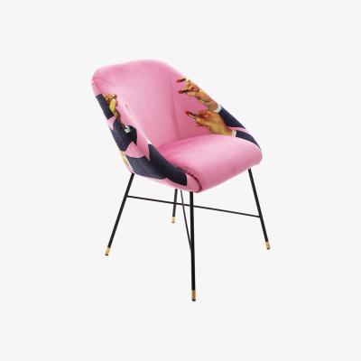 Amara Seletti wears Toiletpaper - Upholstered Padded Chair - Pink Lipsticks