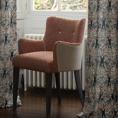 Amara William Yeoward - Atworth Carver Side Chair - Ofelia Stone & Isla Spice