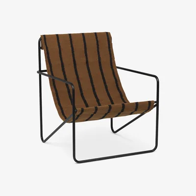 Amara ferm LIVING - Desert Chair - Black/Stripe