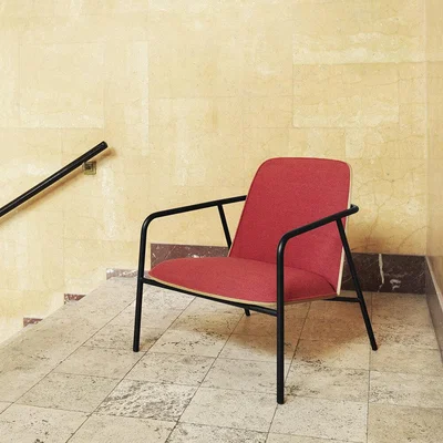 Amara Normann Copenhagen - Fabric Pad Lounge Chair - Red
