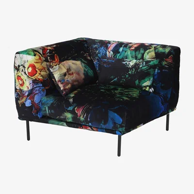 Barker and Stonehouse Timothy Oulton Sectional Studio Corner, Acid Jungle