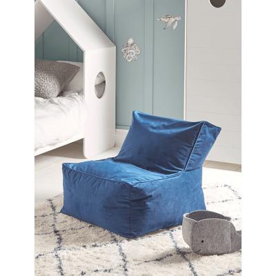 Cox and Cox Velvet Bean Chair Small - Navy
