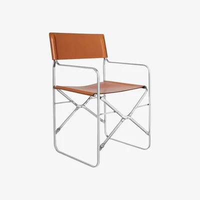 The Conran Shop April Folding Chair Tan Cowhide