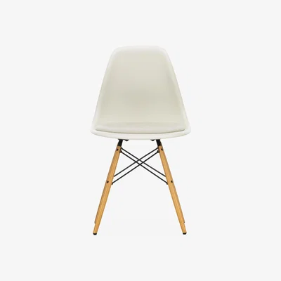 The Conran Shop DSW Plastic Side Chair in Warm Grey/Ivory, Pebble & Golden Maple